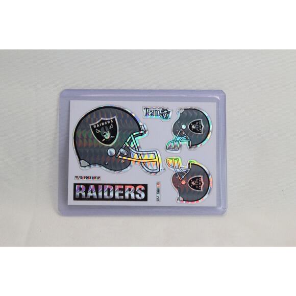 Prism Sticker 1993 NFL Vending Machine Los Angeles Raiders Football Team New - Picture 4 of 4